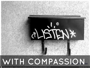 A compassionate ear helps improve morale