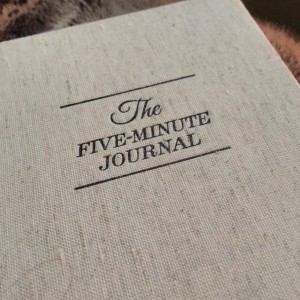 Five-minute journal. It's a part of my speaking day.